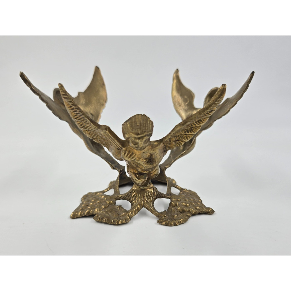 Vtg Brass Flower Pot Holder Plant Stands Bowl Angels Cherubs & Grapes Marked S C